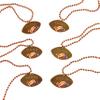 afson 12Pcs Football Necklaces Event Pendant Party Beads Super Bowl Sports Football Bead Necklaces Party Supplies, brown view 3