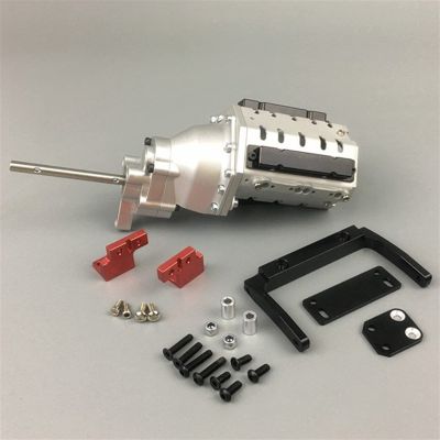 Tsolay for 1/10 RC Crawler Car for Axial SCX10 II 90046 Racing V8 Engine Motor Kit Original Gearbox Modification Kit Modification Accessories