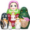 AEVVV Thumbelina Fairy Nesting Dolls Set 5 pcs - Russian Wooden Matryoshka - Handmade and Hand Painted Baboushka Nesting Dolls view 1