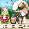 AEVVV Thumbelina Fairy Nesting Dolls Set 5 pcs - Russian Wooden Matryoshka - Handmade and Hand Painted Baboushka Nesting Dolls view 3