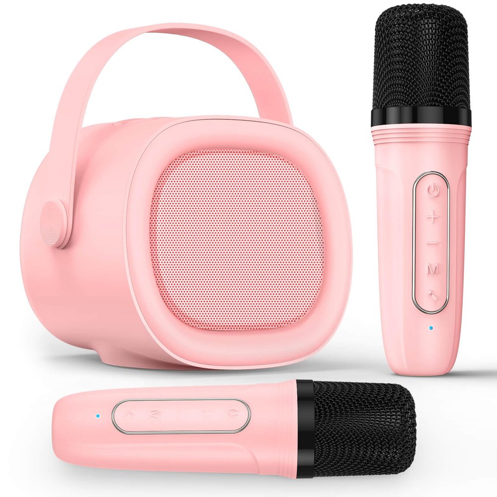 LENRUE Karaoke Machine for Kids, Birthday Gifts for Girls Boys Teens with Wireless Microphone, Colored Lights, Trendy Stuff Gifts for 3, 4, 5, 6, 7, 8, 9, 10 +Year Old