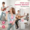 LENRUE Karaoke Machine for Kids, Birthday Gifts for Girls Boys Teens with Wireless Microphone, Colored Lights, Trendy Stuff Gifts for 3, 4, 5, 6, 7, 8, 9, 10 +Year Old view 2