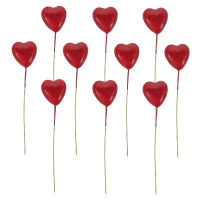 BESTOYARD 1 Miniature Insert mini Heart Balloons mini red Heart Balloons Small Balloon Miniature Balloons Cake Insert Props Fairy Garden Christmas Toothpick Display Furniture