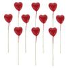 BESTOYARD 1 Miniature Insert mini Heart Balloons mini red Heart Balloons Small Balloon Miniature Balloons Cake Insert Props Fairy Garden Christmas Toothpick Display Furniture view 1
