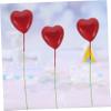 BESTOYARD 1 Miniature Insert mini Heart Balloons mini red Heart Balloons Small Balloon Miniature Balloons Cake Insert Props Fairy Garden Christmas Toothpick Display Furniture view 3