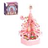 Aetheria Crystal Christmas Tree Music Box Building Set with Light, 675Pcs MOC DIY Assembly Pink Music Box Bricks Set, 2026 Construction view 1