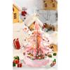 Aetheria Crystal Christmas Tree Music Box Building Set with Light, 675Pcs MOC DIY Assembly Pink Music Box Bricks Set, 2026 Construction view 4