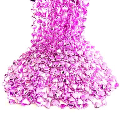 Afson 36 Pcs Valentine Beads Necklaces Valentine's Day Heart Shaped Beads Necklaces Party Decoration, Pink