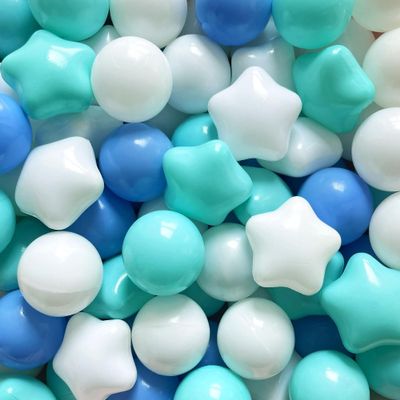 Blue 2000 Star Ball Pit Balls - Colorful Balls 2000, Plastic Star Shaped Balls for Ball Pit, Crush Proof BPA Free Star Ball Pit Balls 2000 Count for Baby Dogs Kids Acitivities Play Tent Playpen