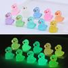 100pcs Mini Resin Duck,15 mm Dollhouse Dcor Resin Ducks Glow in The Dark for Aquarium Decor Micro Fairy Garden Landscape Hide,Seek Party Toys,Craft Making and Ornament Scrapbooking (Yellow) view 3