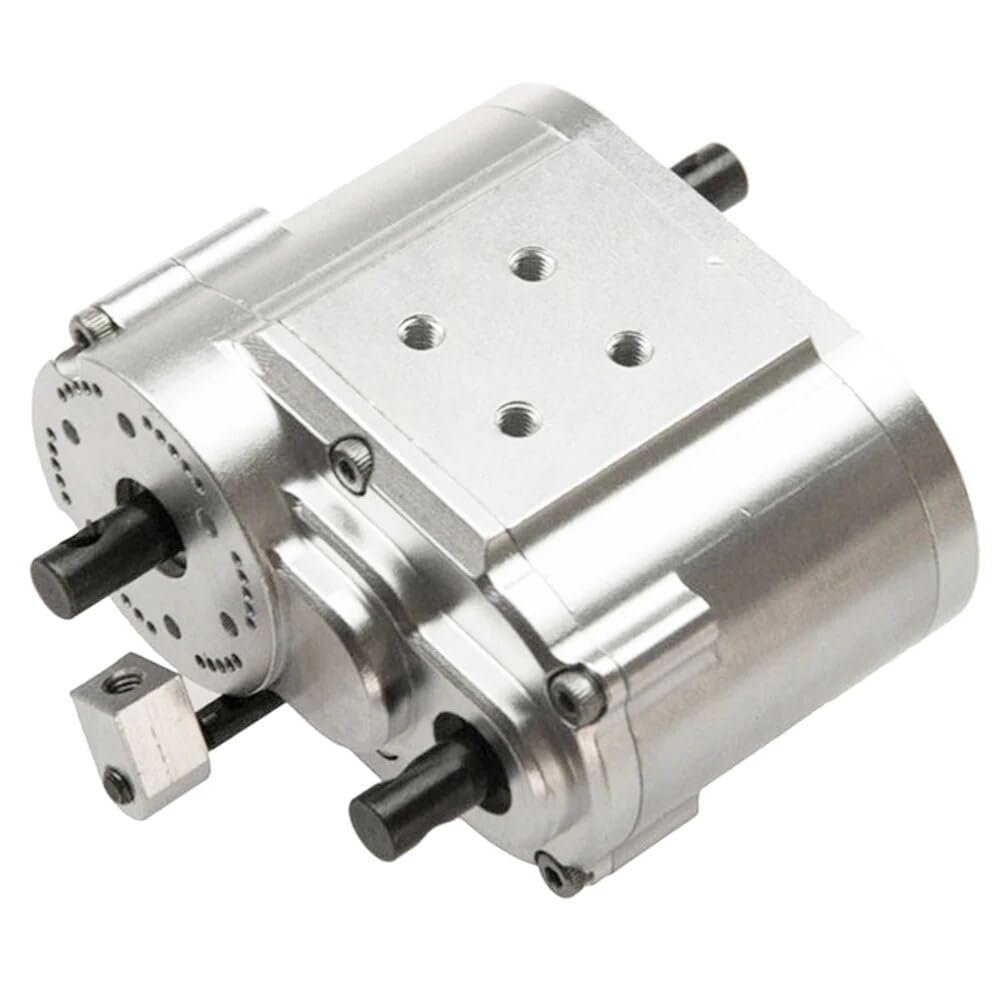 CNC Metal Alloy 2 Speed Transfer Case Gearbox Transmission for Axial SCX10 D90 1/10 RC Crawler Car Model Parts