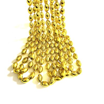 Afson 12Pcs Football Party Beads Gold Mardi Gras Super Bowl Sports Football Party Supplies