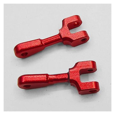 2Pcs Front Steering Tie Rod Metal Front Pull Rod for MINI-Z Buggy RC Crawler Car Modification Part Accessories Servo (Color : Red)