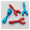 2Pcs Front Steering Tie Rod Metal Front Pull Rod for MINI-Z Buggy RC Crawler Car Modification Part Accessories Servo (Color : Red) view 2