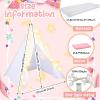 Windyun 6 Pack Kids Teepee Tent for Slumber Party Sleepover Tents for Girls Party with Air Mattress, Star Lights, Blankets Trays Sheets, Natural Cotton Toddler Play Teepee for Indoor Outdoor(White) view 3