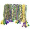 Afson 72 Pcs Mardi Gras Bead Necklaces Bulk Gold Purple Green Mardi Gras Bead Necklaces Holiday Parade Party Supplies view 1