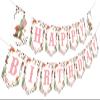 Fangleland Cowgirl Birthday Banner Party Decorations Pink, Western Cowgirl Theme Happy Birthday Banner for 1 2 3 4 Year Old Girl, Wild West Rodeo 1st 2nd 3rd Bday Party Supplies view 1