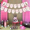 Fangleland Cowgirl Birthday Banner Party Decorations Pink, Western Cowgirl Theme Happy Birthday Banner for 1 2 3 4 Year Old Girl, Wild West Rodeo 1st 2nd 3rd Bday Party Supplies view 2