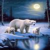 Unique Wooden Jigsaw Puzzles - Moonlight Polar Bear Family, 500 Piece Colorful Artwork Jigsaw Puzzle for Adults, Fun and Challenging Brain Exercise for Puzzle Enthusiasts - Ideal Gift view 1