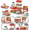 Pretend Play Fast Food Store Toy with Realistic Coffee Machine Card Reader Food Shop Playset with Simulate Hamburger Chips Sandwich etc Play Money Checkout Game for Kids view 3