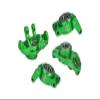 Aluminum 7075 Front Steering Block + Rear Hub (Larger Inner Bearings) for Arrma 1/18 Granite GROM MEGA 380 Brushed 4X4 Monster Truck ARA2102 Upgrade Parts - Green view 1