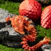YILCER 12 in 3D Printed Dragon Egg - Easter Basket Essentials Stuffers, Prefilled Easter Egg Filled with Toy for Kid Boys, Crystal Articulated Dragon Fidget Toys (Laser Red) view 4