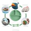 Dandat 24 Pcs Silicone Baby Feeding Set,6 Baby Toddler Suction Bowls 6 Divided Suction Plates with 6 Forks 6 Spoons, Utensils Set for Weaning Infant Feeding and Eating, 6 Styles(Vivid Color) view 4
