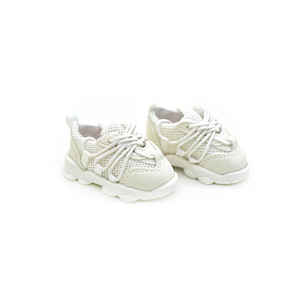 niannyyhouse 15cm Plush Doll Shoes 1/6BJD Sneakers 30cm Ball Jointed Dolls Accessories Dress Up (White)