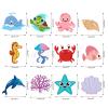 12 Pcs Ocean Sea Animal Honeycomb Centerpiece Party Decorations Ocean Themed Under The Sea Table Topper Party Supplies Fish Sea Creature Mermaid Beach Bday for Baby Shower view 2