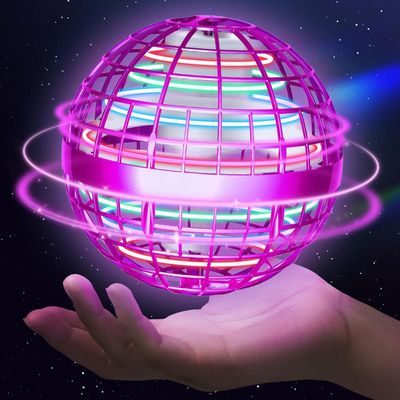 Sosuy 2026 Flying Orb Ball for Kids, Magical Hover Galaxy Cosmic Boomerang Space Floating Mini Hand Rotating Drone Stocking Stuffer Xmas Toys for Boys Girls Teen Age 6 7 8 9 10+ Pink
