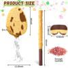 Lenwen Dinosaur Easter Egg Piata 16 x 12 x 3 in Pull String Easter Eggs Piata Bundle with Stick Blindfold Confetti for Dinosaur Theme Birthday Party Game Favor(Brown) view 2