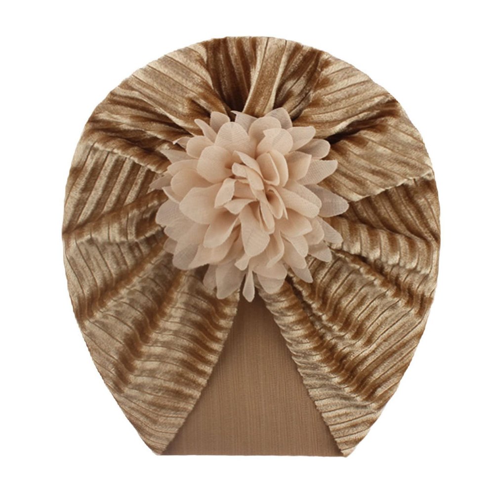 Baby Girl Headbands Floral Kids Hat Baby Toddler Accessories Girls Headwear Boys Sequin Solid Baby Care (Beige, One Size)