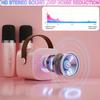 Darkant Mini Karaoke Machine for Kids Age 4-12, Bluetooth Speaker with 2 Wireless Microphone & LED Lights, Christmas Birthday Gifts for Girls Boys Kids Adults view 3