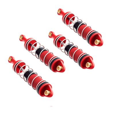 Mesimsple Alloy Shocks for MJX 16208 16209 16210 for H16BM H16GT H16DR H16 Front Rear Shock 1/16 Series Upgrades Part Red