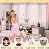 Mini Karaoke Machine for Kids Adults, Mini Portable Bluetooth Karaoke Speaker with 1 Wireless Mics and LED Lights for Kids Adults, Christmas Birthday Gifts Toys for Girls Boys Family Home Party view 2