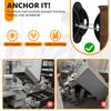 10 Pack Furniture Wall Anchors for Baby Proofing, Anti Tip Furniture Anchors, Secure 400 Pound Furniture, Dresser, Bookcase to Wall Prevent Falling, Earthquake Straps for Child Safety (Black) view 2