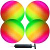 AppleRound 8.5-inch Dodgeball Playground Balls, Pack of 4 Balls with 1 Pump, Official Size for Dodge Ball, Handball, Camps and Schools (Rainbow) view 1