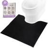 Tidy Lou Disposable Toilet Mats for a Hygienic & Stress-Free Home Bathroom Experience  Great for Children & Adults  Conceals Stains (Black), Absorbent, Non-Slip, U-Shape, Catches Dust/Hair - 25 Pack view 1