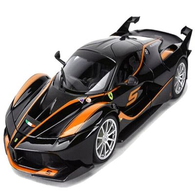 FXX-K #5 Fu Songyang Black with Gray Top and Orange Stripes 1/18 Diecast Model Car by Bburago 16010black