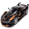 FXX-K #5 Fu Songyang Black with Gray Top and Orange Stripes 1/18 Diecast Model Car by Bburago 16010black view 1