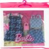 Barbie Fashions Clothing Set, 2 Denim Outfits for Fashion Doll Include Dress, Top & Shorts & 2 Accessories view 2