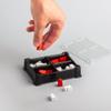 MEEPLE HOUSE UNIQ TRAY SYSTEM Token Four-Cell Box for Board Game Pieces, Meeples, Dice, Tokens (5 Modular Trays with a Transparent Removable lid) view 2