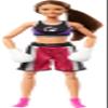 Barbie Made to Move Doll & Accessories, Brunette Boxer Wearing Removable Uniform with Boxing Gloves, 22 Bendable Joints view 1