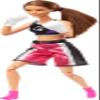 Barbie Made to Move Doll & Accessories, Brunette Boxer Wearing Removable Uniform with Boxing Gloves, 22 Bendable Joints view 3