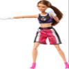 Barbie Made to Move Doll & Accessories, Brunette Boxer Wearing Removable Uniform with Boxing Gloves, 22 Bendable Joints view 4
