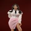1/6 Scale Female Clothes,Female Long Sleeved Shirt Side Slit Skirt Elastic Skirt Dress Outfit Clothing for 12inch PH TBL JO Action Figure Body (Pink) view 3