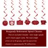 21Pcs Happy Retirement Party Decorations for Men Women,Red Funny Retirement Banner Hanging Swirls Paper Kit Outdoor Indoor Bunting Garland Sign Teacher Retired Banners Office Farewell Decor Supplies view 3