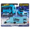 Hot Wheels Premium Car Team Transport Set, LBWK Liberty Walk Nissan Skyline 2000GT-R, Fleet Flyer #69 Truck and Car, 1:64 Scale, Blue Model view 1