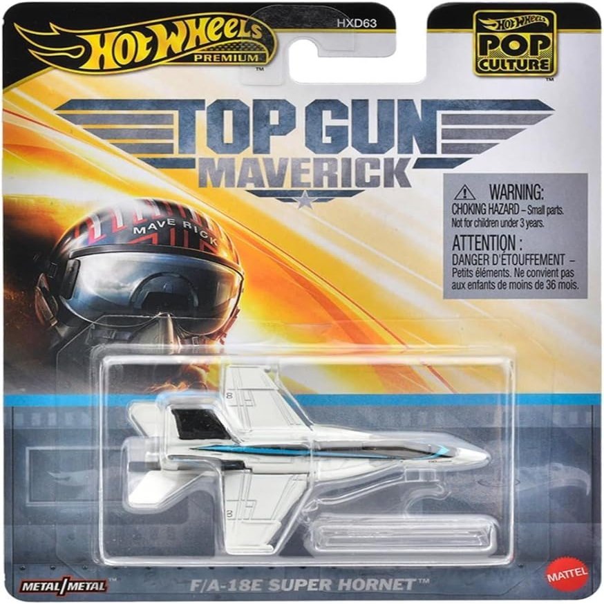 Hot Wheels F/A-18E Super Hornet Airplane Toy, 1:64 Scale, Gray, 3+ Years, Unisex