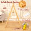 FUNLIO Montessori Wooden Swing Set for Toddlers 6-36 Months, Foldable Indoor Baby Swing Set of Durable Pine, Portable with 4 Sandbags &Extension Straps, Toddler Swing for Indoor/Outdoor view 4